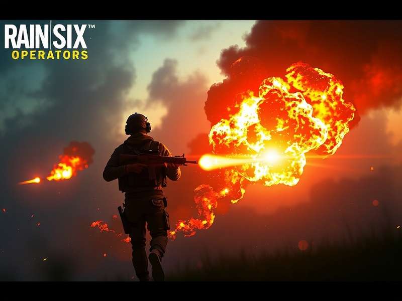 A lineup of Rainbow Six Siege operators standing together in a tactical setting