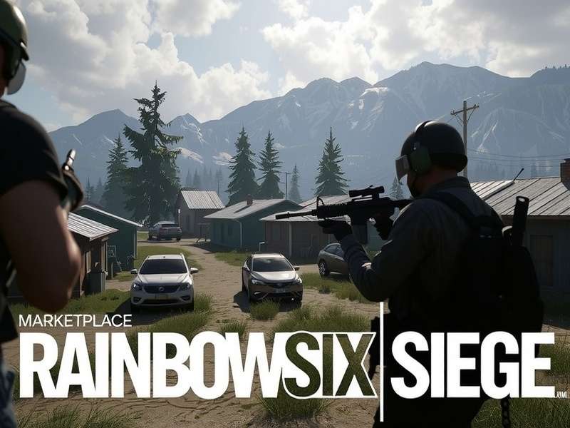 Rainbow Six Siege Marketplace showing various weapon skins and operator cosmetics