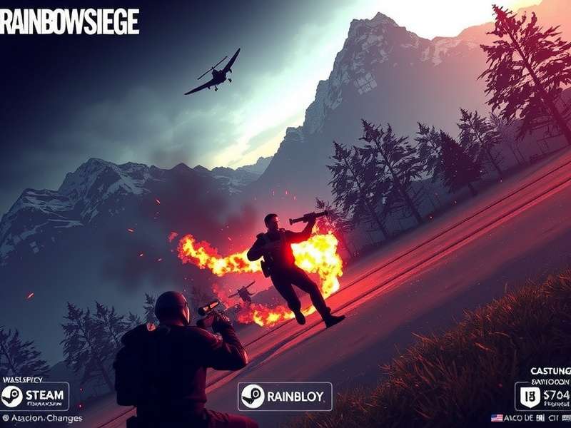 Rainbow Six Siege gameplay on Steam platform showing operators in action