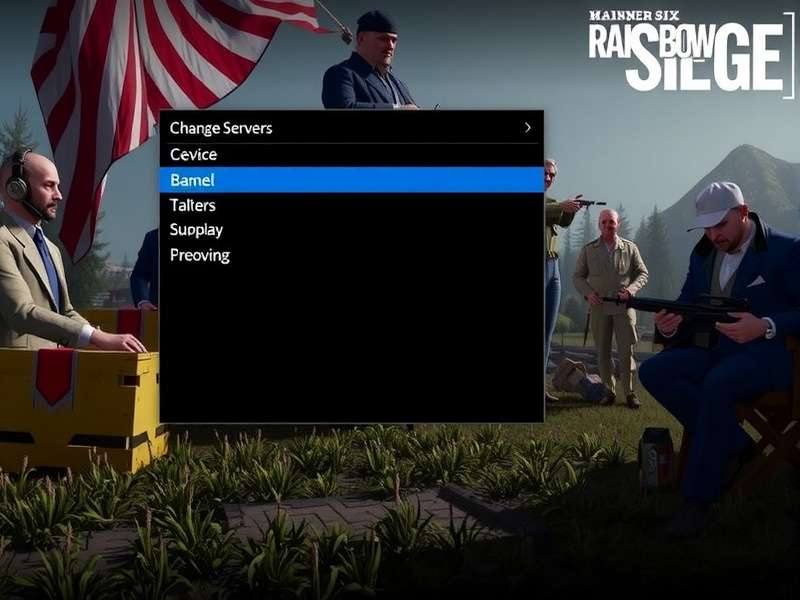 Rainbow Six Siege data center selection screen on PC