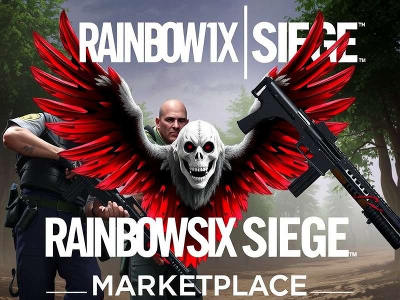 Collection of rare Rainbow Six Siege marketplace items including Black Ice skins and elite uniforms
