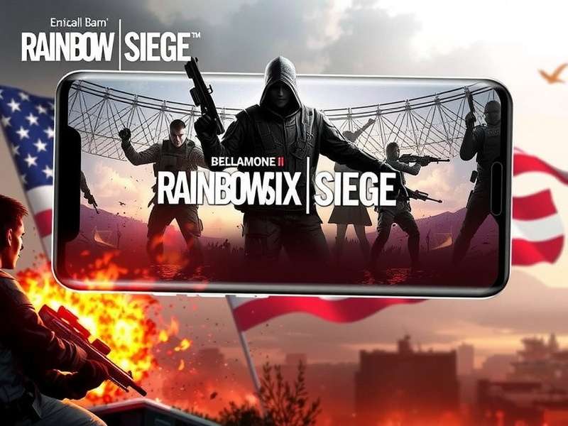 Rainbow Six Siege mobile apps displayed on smartphones and tablets
