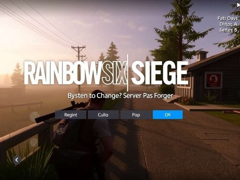 PS5 Rainbow Six Siege server selection screen showing data centers