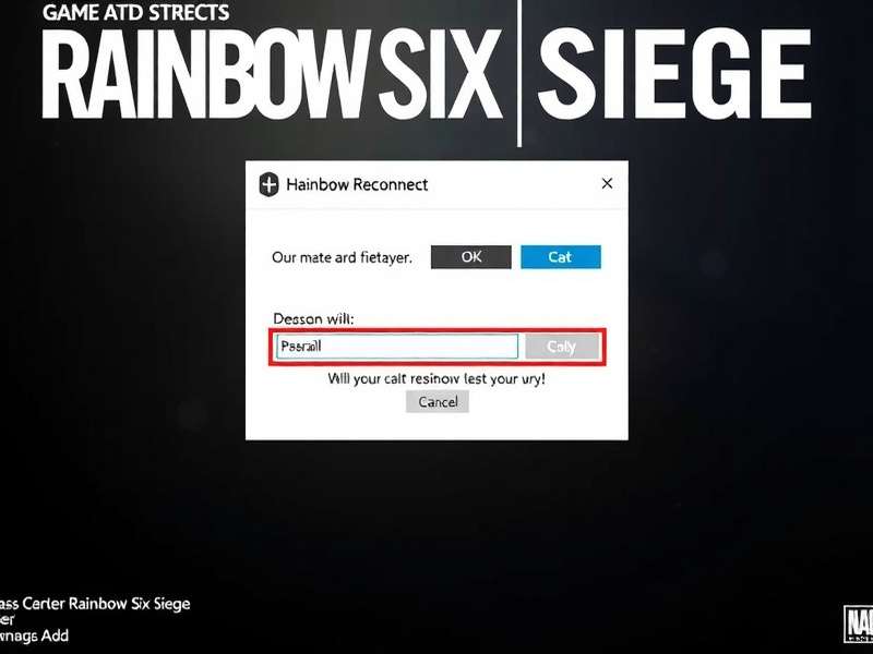 Rainbow Six Siege operator facing a server connection error screen on computer