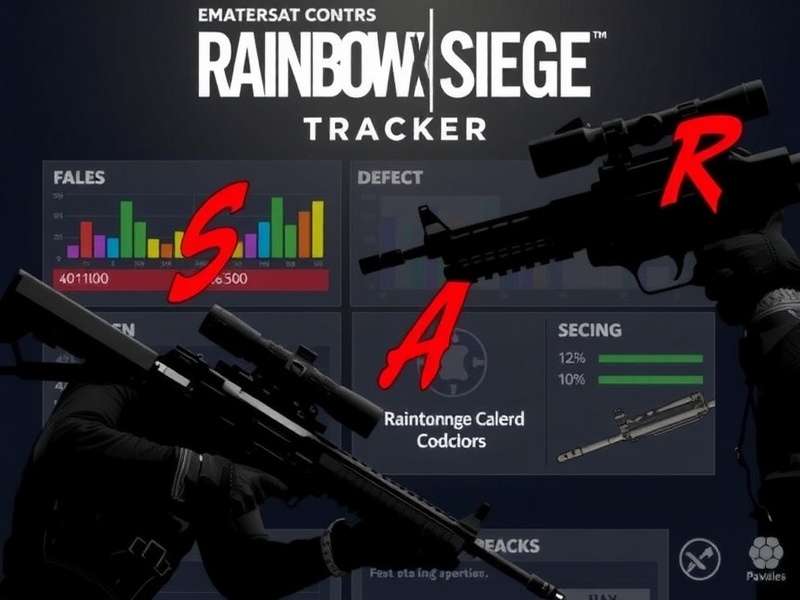 Rainbow Six Siege operator viewing stats on a tablet