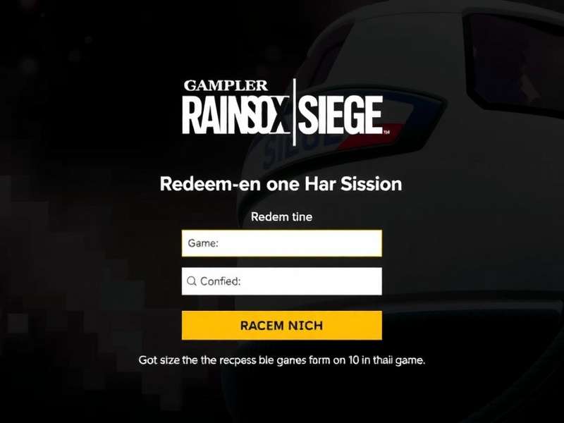Rainbow Six Siege Redeem Interface on PC and Console