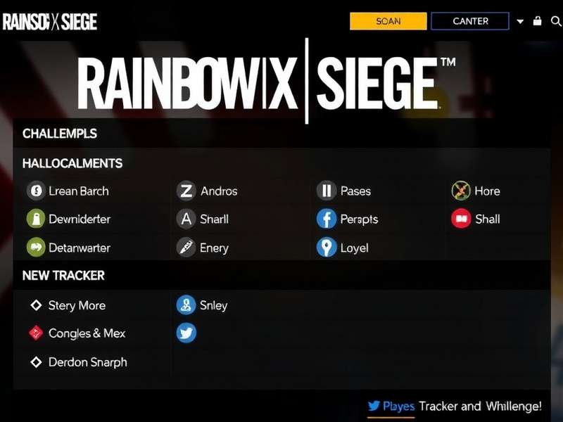 Rainbow Six Siege Tracker by TRN – Challenges dashboard showing player stats, challenge progress and ranked performance