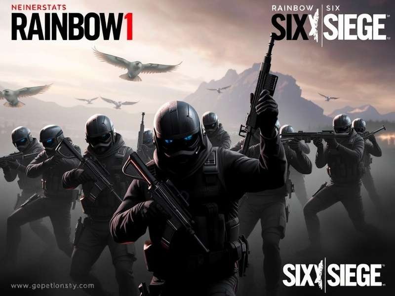 Rainbow Six Siege Defenders team lineup showcasing operators with tactical gear and blue-orange lighting