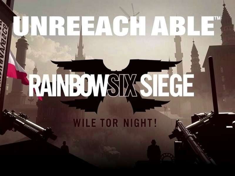 Rainbow Six Siege server unreachable error on a PC monitor with tactical background