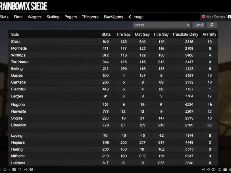 Rainbow Six Siege Tracker By TRN — live stats dashboard showing operator performance, ranked MMR, and match history