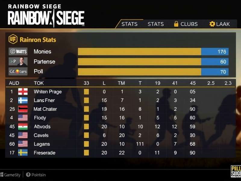 Rainbow Six Siege Tracker by TRN mobile interface — responsive stats on the go