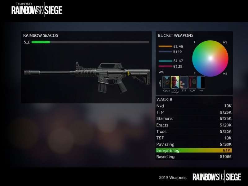Rainbow Six Siege weapon recoil comparison chart showing TRN exclusive data for Year 9